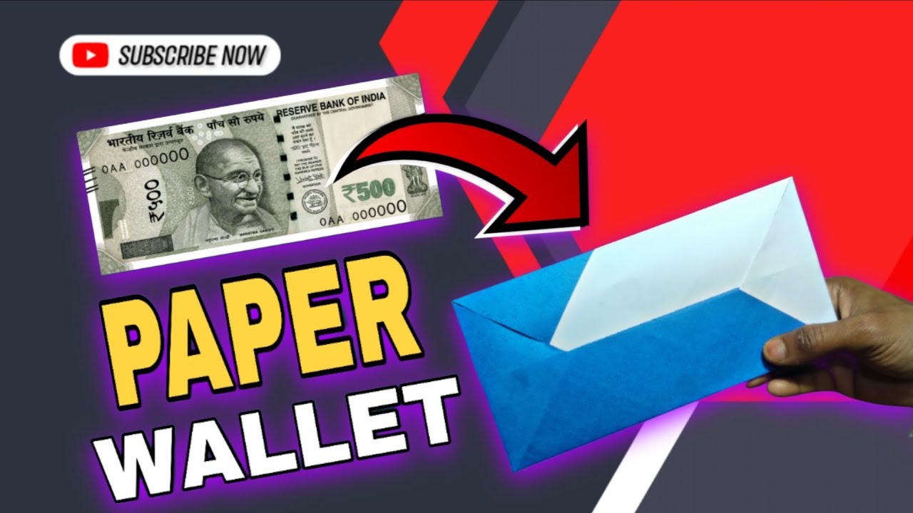 How to make origami paper wallet without glue | Paper wallet without glue