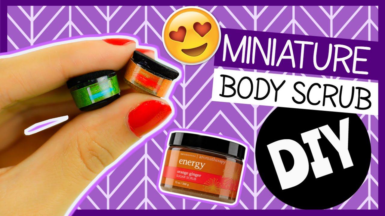 REAL Miniature Bath and Body Works Sugar Scrub ~ DIY for your dollhouse ♥ No Polymer Clay!