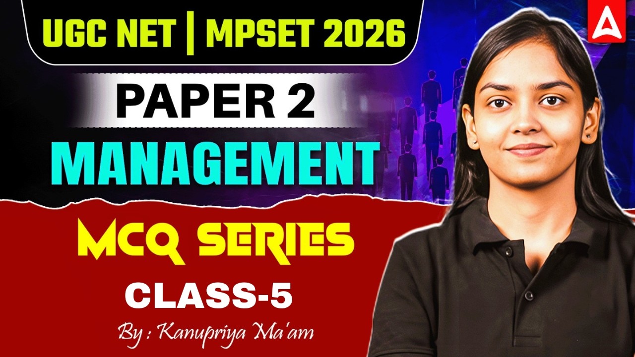 UGC NET | MPSET 2026 Management | UGC NET Management Paper 2 MCQ #5 By Kanupriya Mam