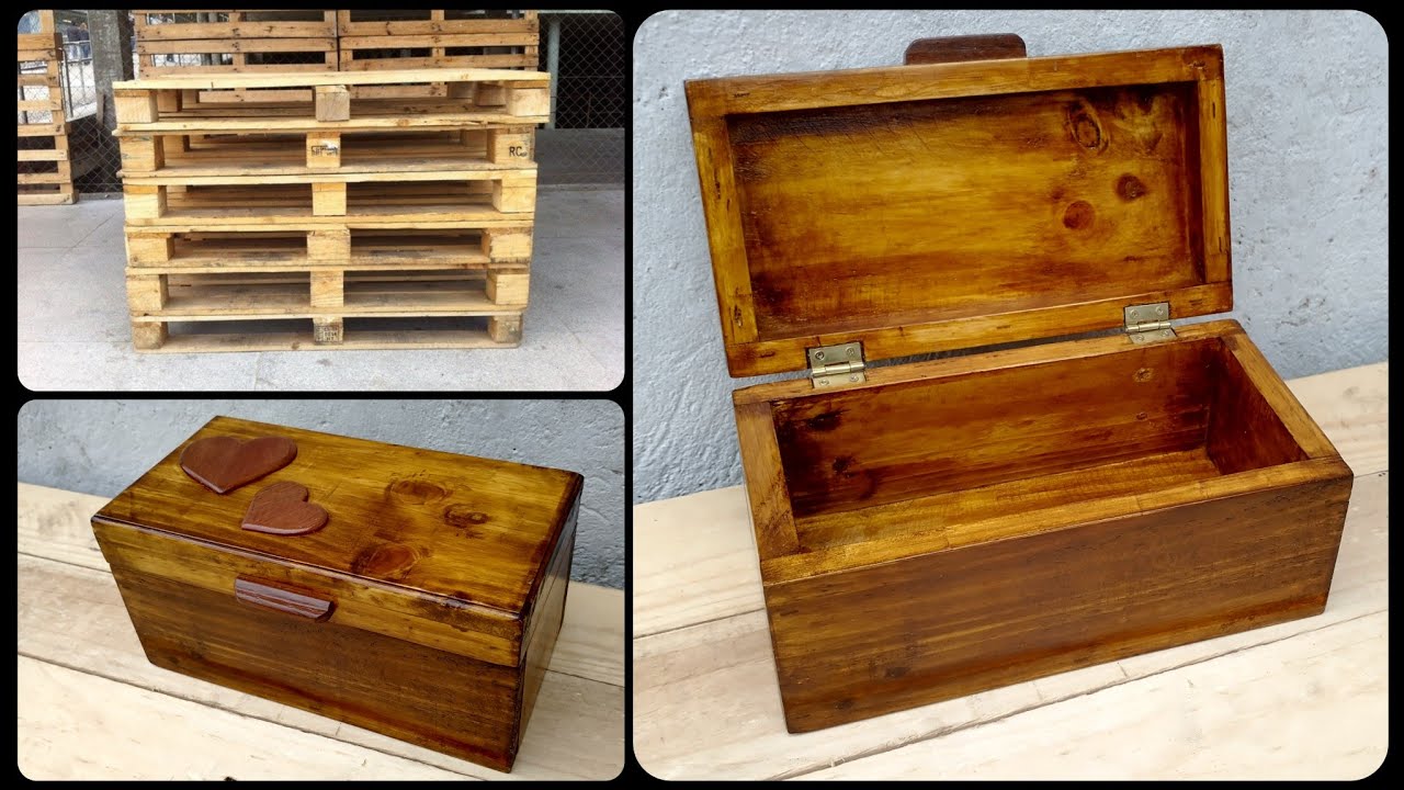 Idea con pallets Cajita de madera /  Wooden box made with pallets