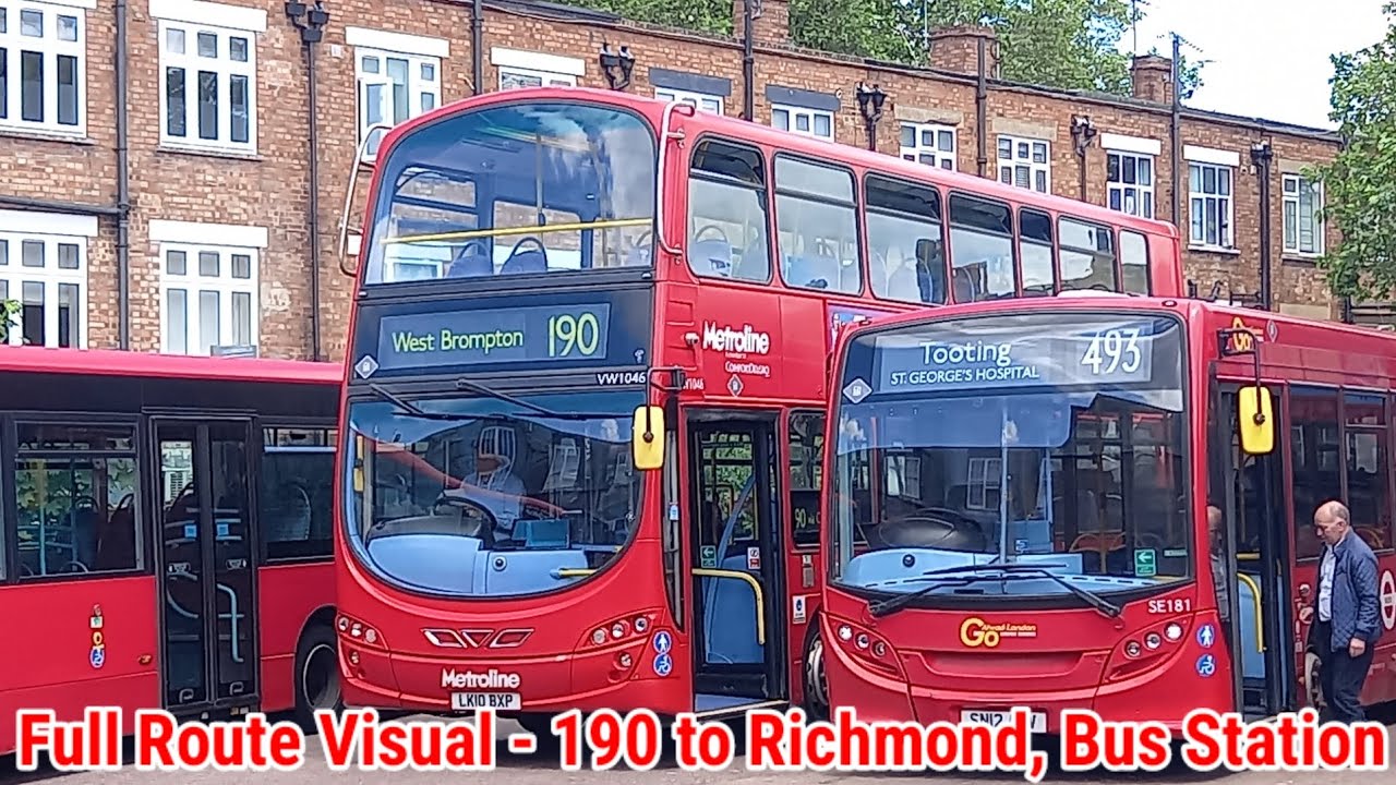Full Route Visual | London Bus Route 190 - West Brompton to Richmond, Bus Station | (VW1046) LK10BXP