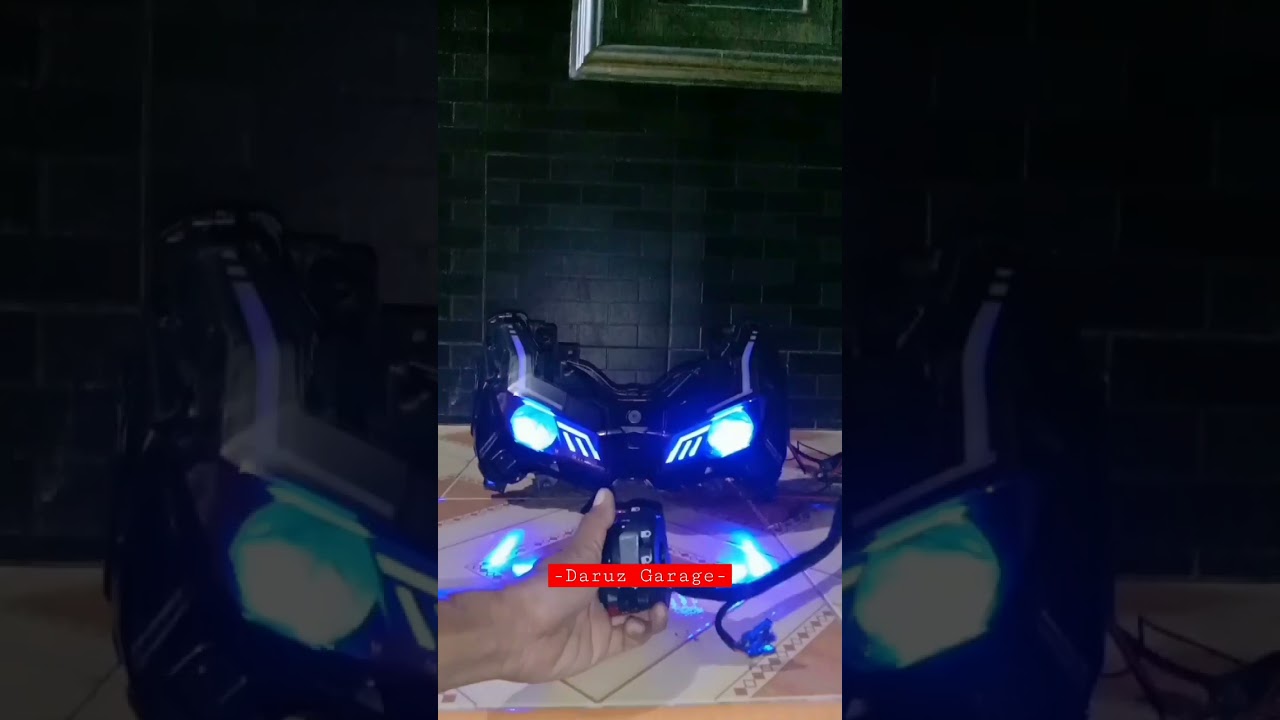 Custom lampu depan Honda ADV 150 (Projector Biled AES wst + Custom lazy)