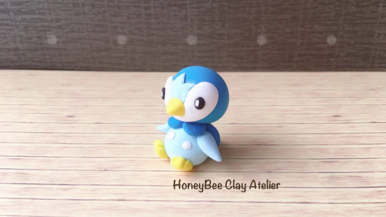 【蜂寶貝系列】寶可夢黏土教學-波加曼 Pokémon Piplup– Polymer Clay