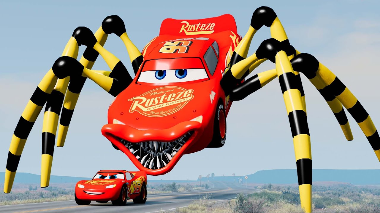 Epic escape from Lightning McQueen Eater, Sofa Eater, Mack Eater |BeamNG.Drive Compilation