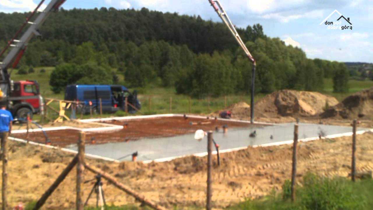 DPDG płyta fundamentowa, wylewanie betonu