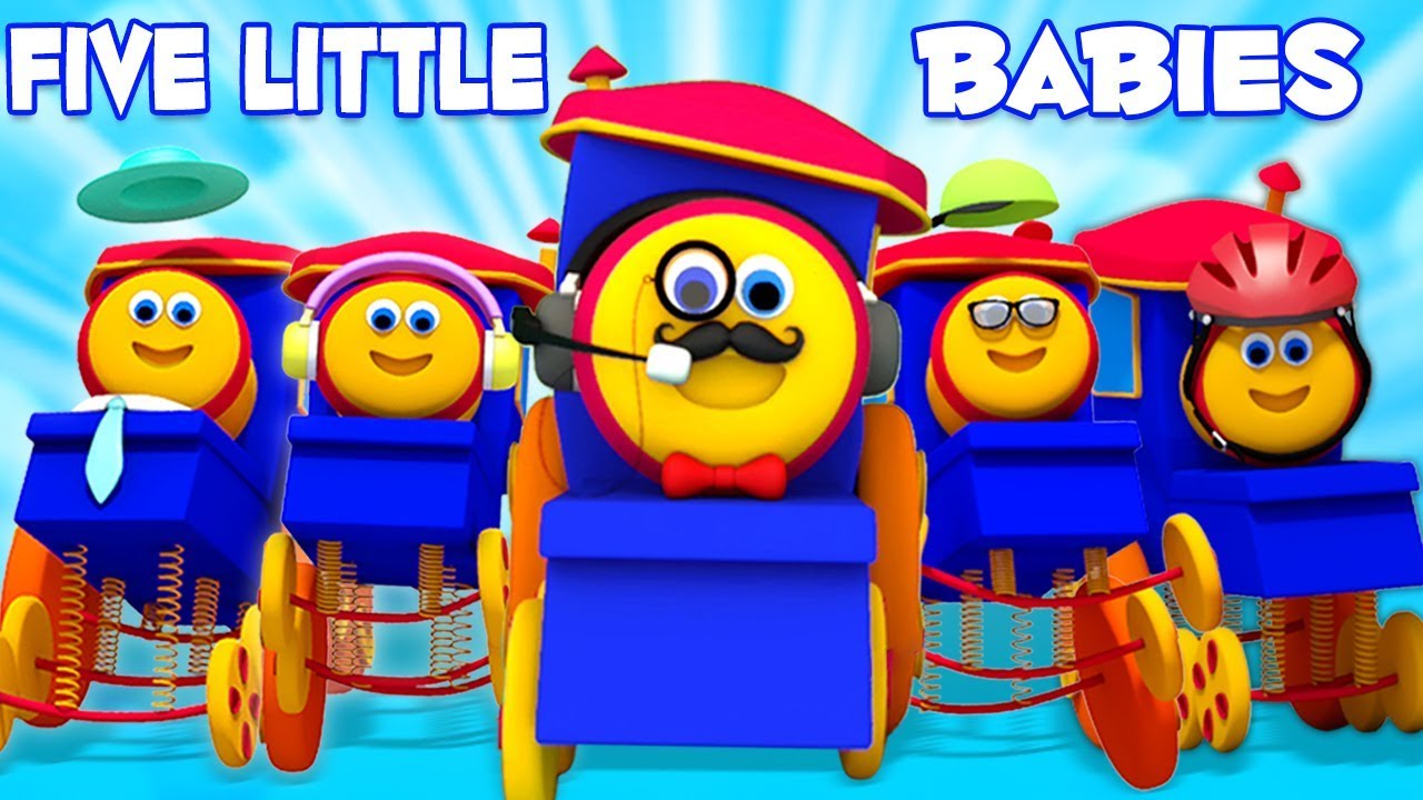 боб поезд | пять маленьких детей | детские рифмы | Bob The Train | Five Little Babies | Baby Songs