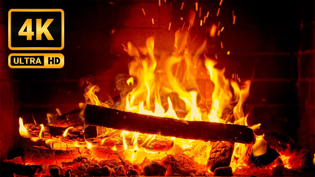 🔥4K Fireplace Jazz 🔥12 Hours of Relaxing Jazz Music with Burning Logs, Soft Glow for a Peaceful Mood
