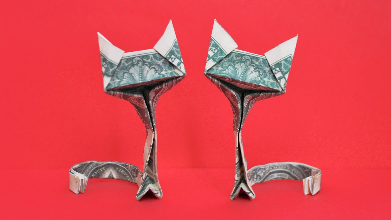 Nice MONEY CAT | Animal Dollar Origami | Tutorial DIY by NProkuda