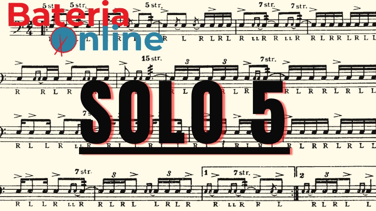 SOLO N° 5 - Charley Wilcoxon - 150 rudimental solos - Bateria Online