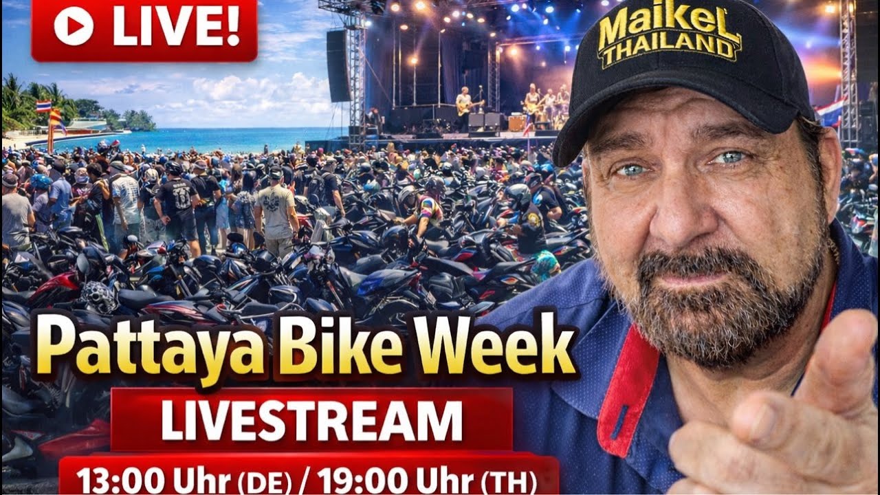 🔴 LIVE aus Pattaya: Die legendäre Burapa Bike Week 2026!