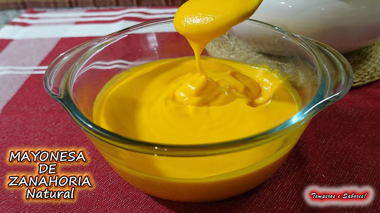 MAYONESA DE ZANAHORIA SIN HUEVO NATURAL Y DELICIOSA
