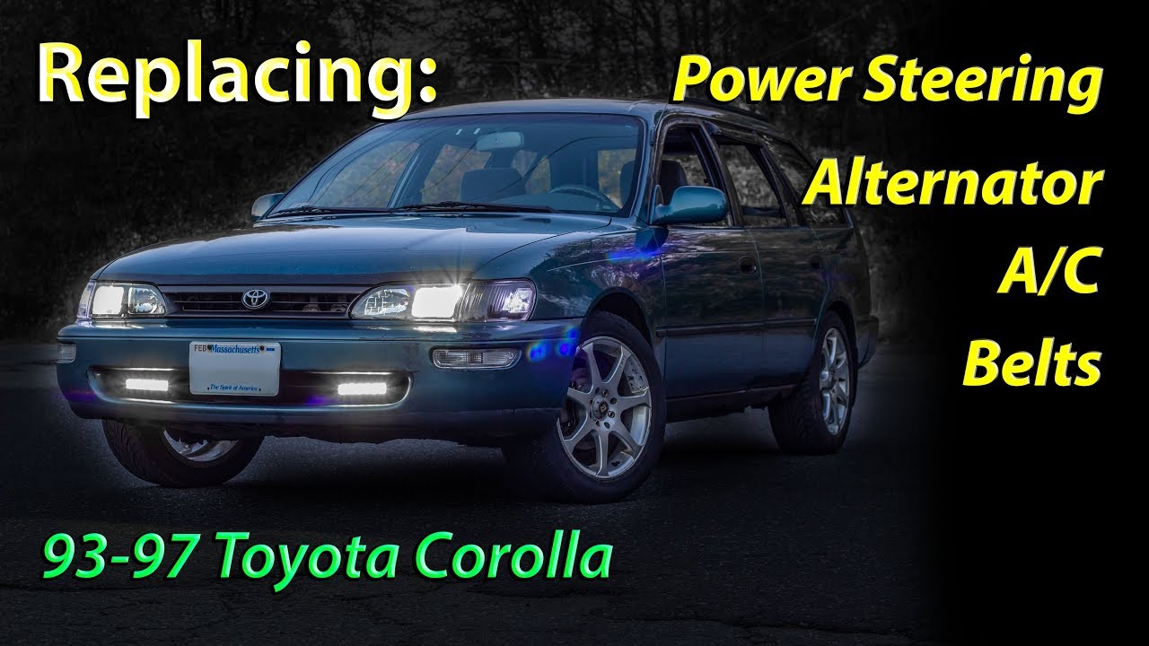 Replacing Accessory Belts '93-'97 Toyota Corolla