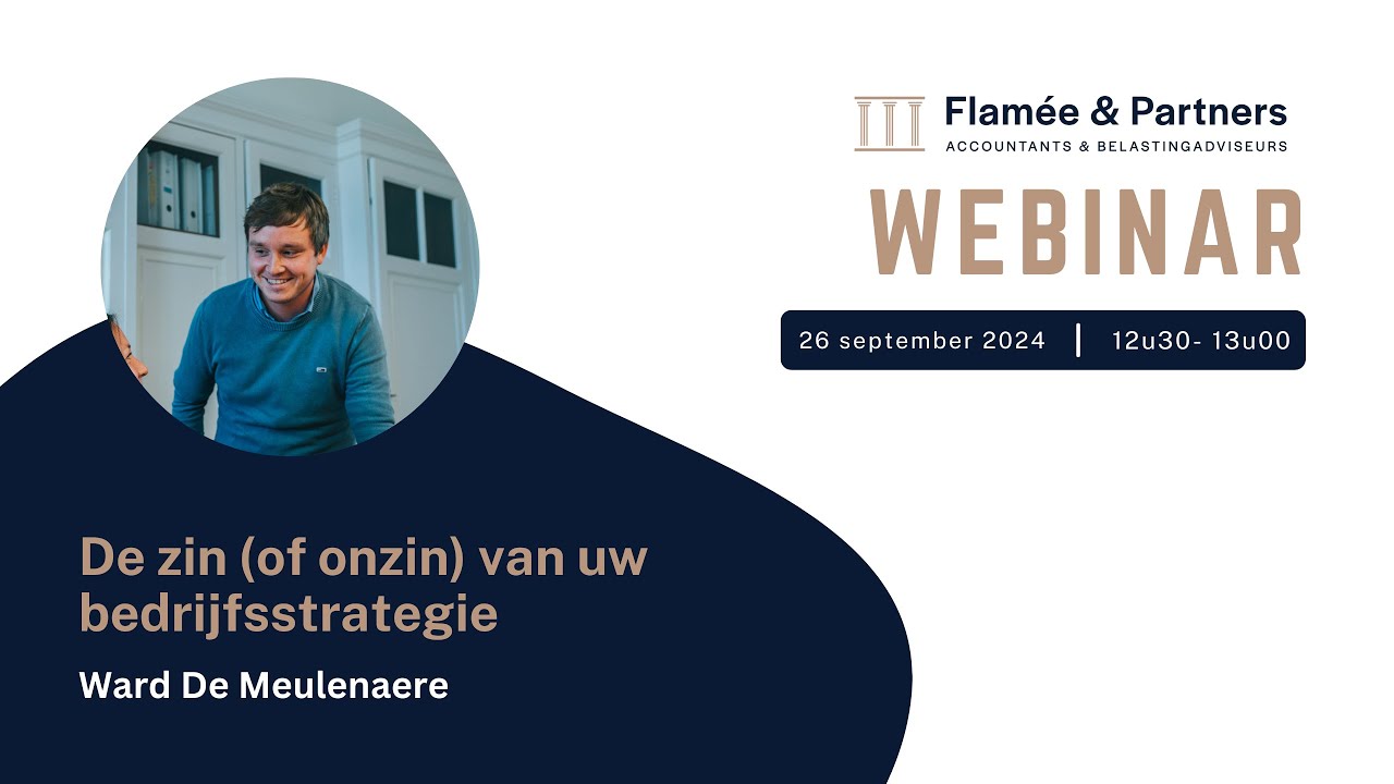 Webinar  | de zin (of onzin) van uw bedrijfsstrategie