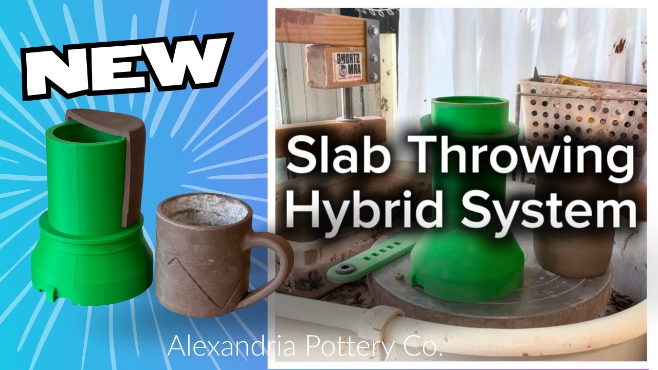 Slab Throwing Hybrid System - New Pottery Technique - Tall Cylinder Slab On Pottery Wheel
