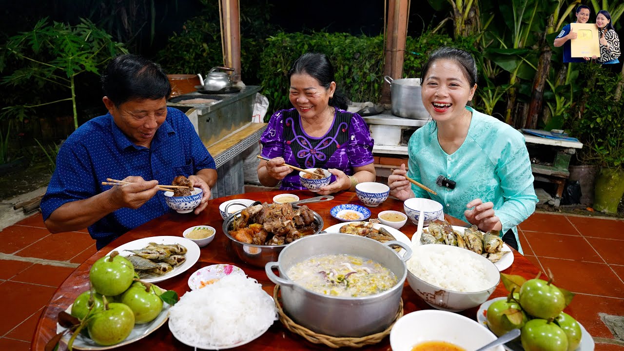 H&aacute;i Dừa ăn m&iacute;t ch&iacute;n c&acirc;y C&aacute; r&ocirc; đồng chi&ecirc;n Phạm Dũng nấu m&oacute;n Gi&ograve; Heo Giả Cầy si&ecirc;u ngon ở qu&ecirc; Phan Diễm