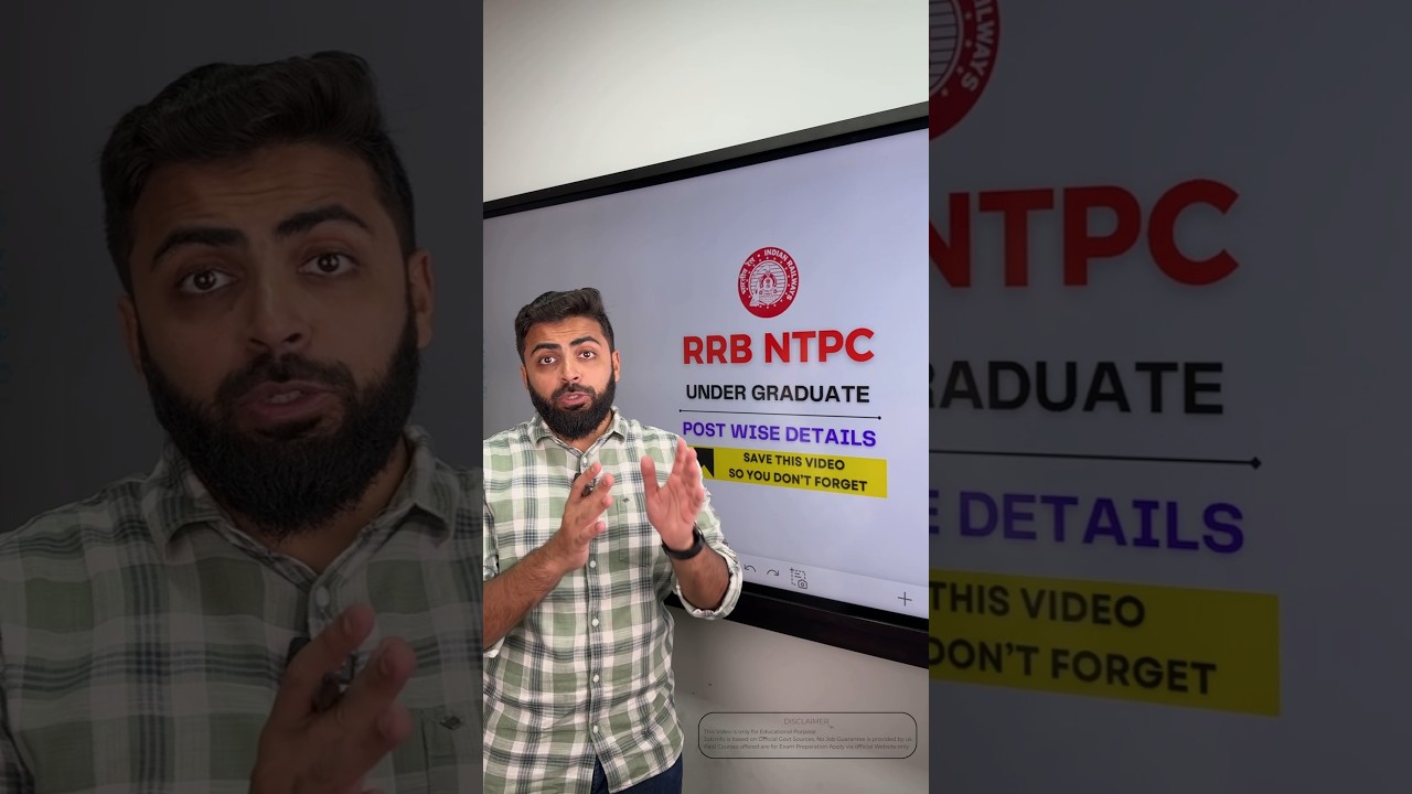 RRB NTPC UNDER GRADUATE POST DETAILS LATEST GOVERNMENT JOB RECRUITMENT 2025  #jobs #govtjobs