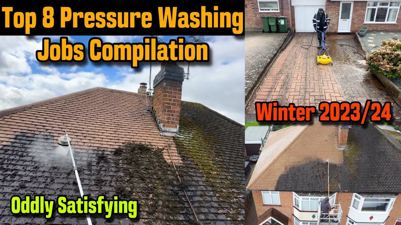 Top 8 Pressure Washing Jobs Compilation | Oddly Satisfying Power Washing | Winter 2023/24