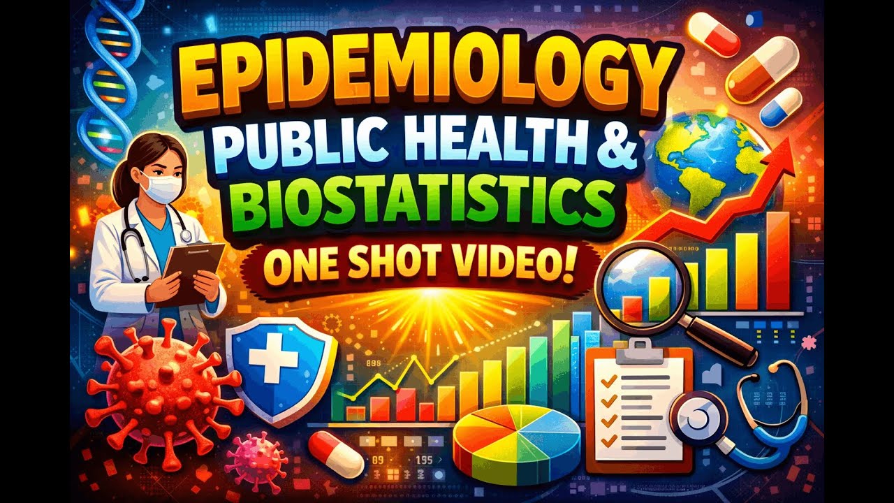 EPIDEMIOLOGY PUBLIC HEALTH BIOSTATISTICS BASICS | START TO END |A TO Z