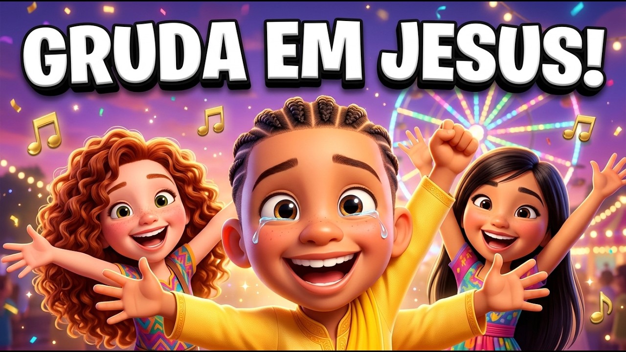 GRUDA EM JESUS! 👏 Música Gospel Infantil Chiclete (Dança Viral)