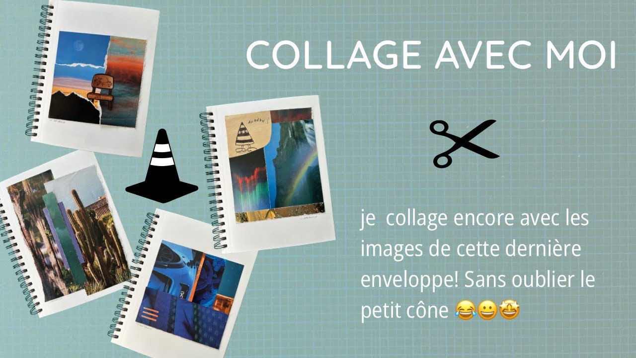 COLLAGE avec moi ✂️ je fais d’autres collages avec les images de cette dernière enveloppe