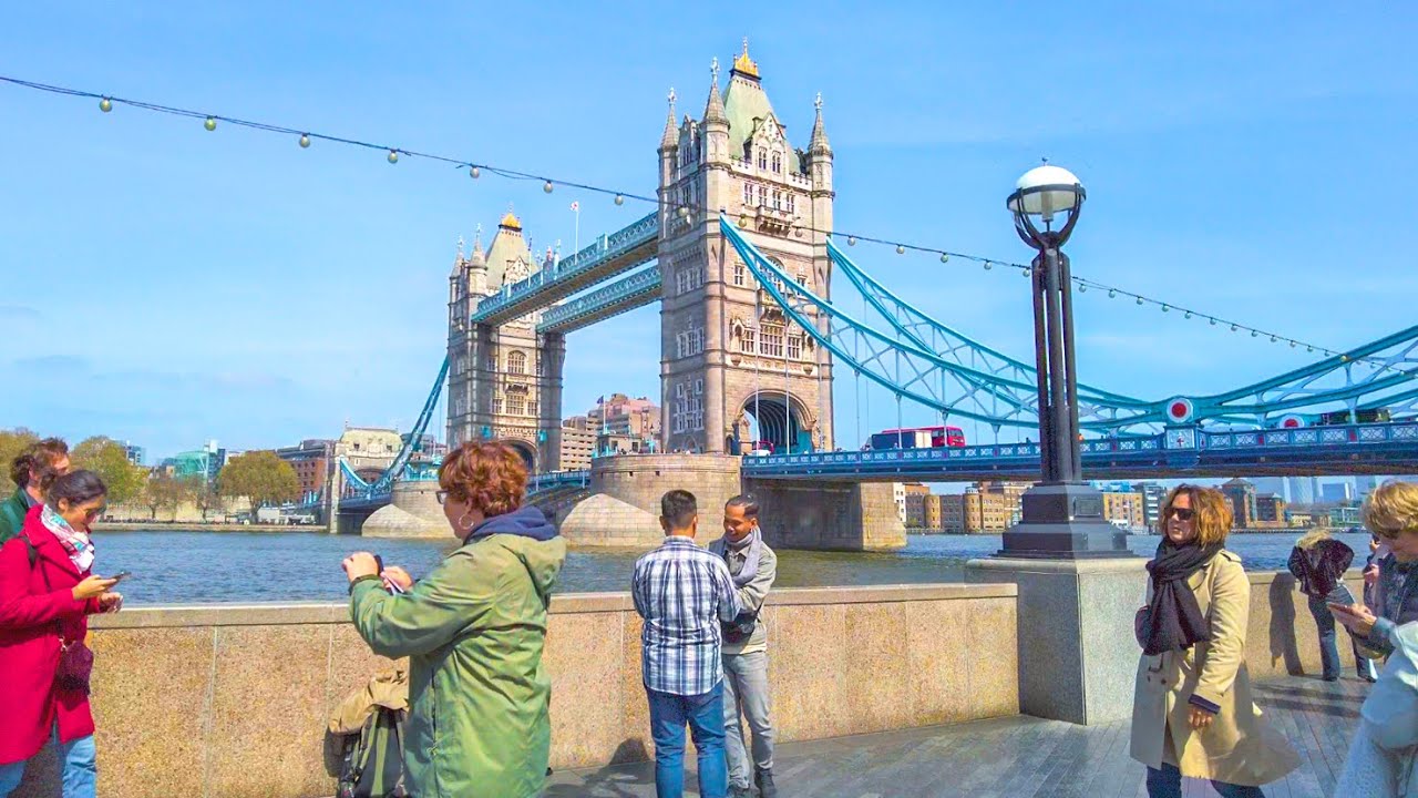 London South Bank | Walking Tour to Tower Bridge from Westminster Abbey 🇬🇧 England, UK