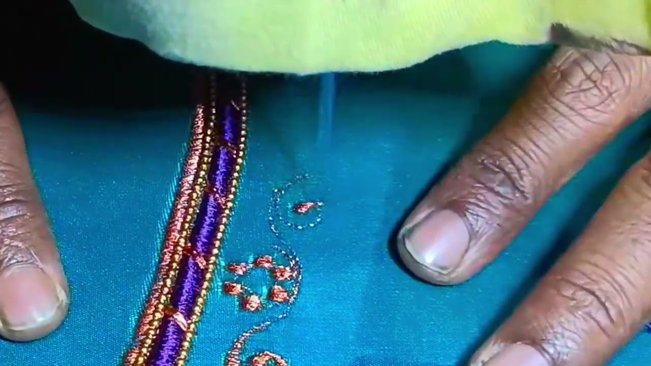 Beautiful Blouse Embroidery Design Making | Easy & Simple Beautiful Blouse Embroidery Design Making 
