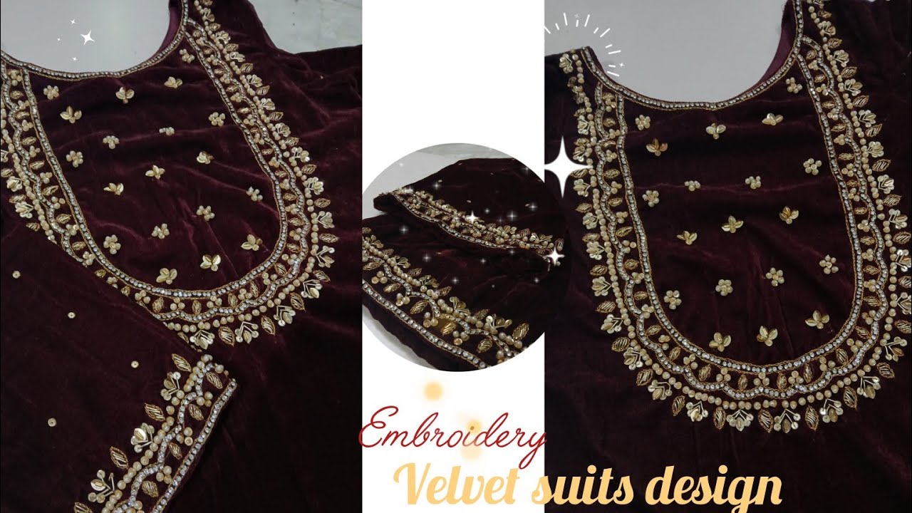 ✨Hand Work Velvet Suit Design||Pakistani Velvet Suit Design||✨Outfit From Scratch