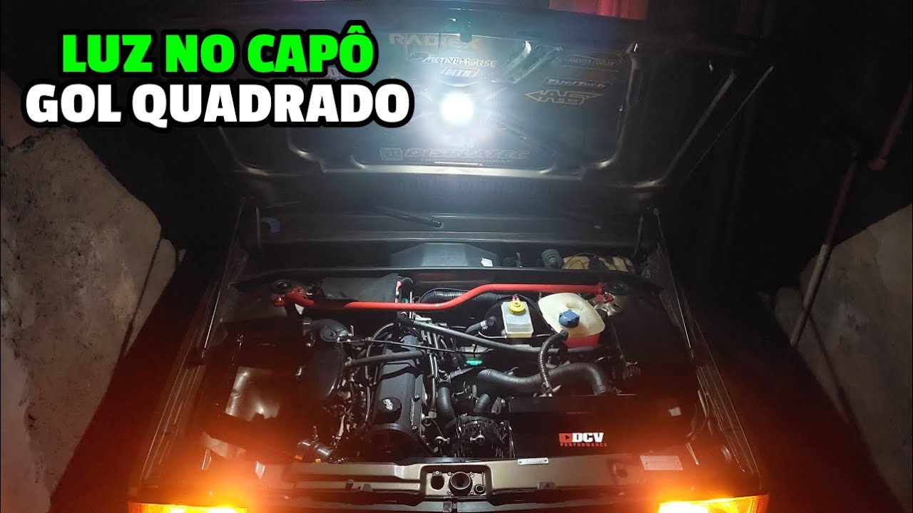 INSTALAÇÃO DE LUZ DO CAPÔ NO GOL QUADRADO TURBO