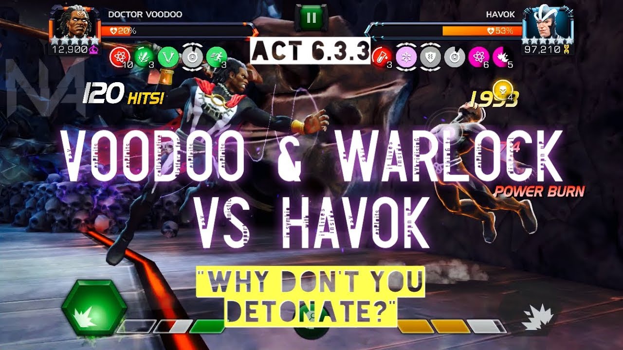 Dr Voodoo and Warlock Take Down Act 6.3.3 Havok Boss