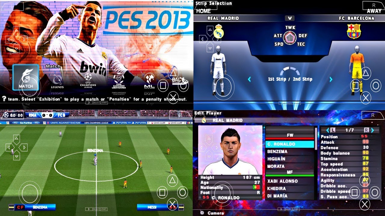 NOSTALGIA! PES 2013 PPSSPP ORIGINAL REMAKE VERSION BEST GRAPHICS CAMERA PS5 400 MB ONLY