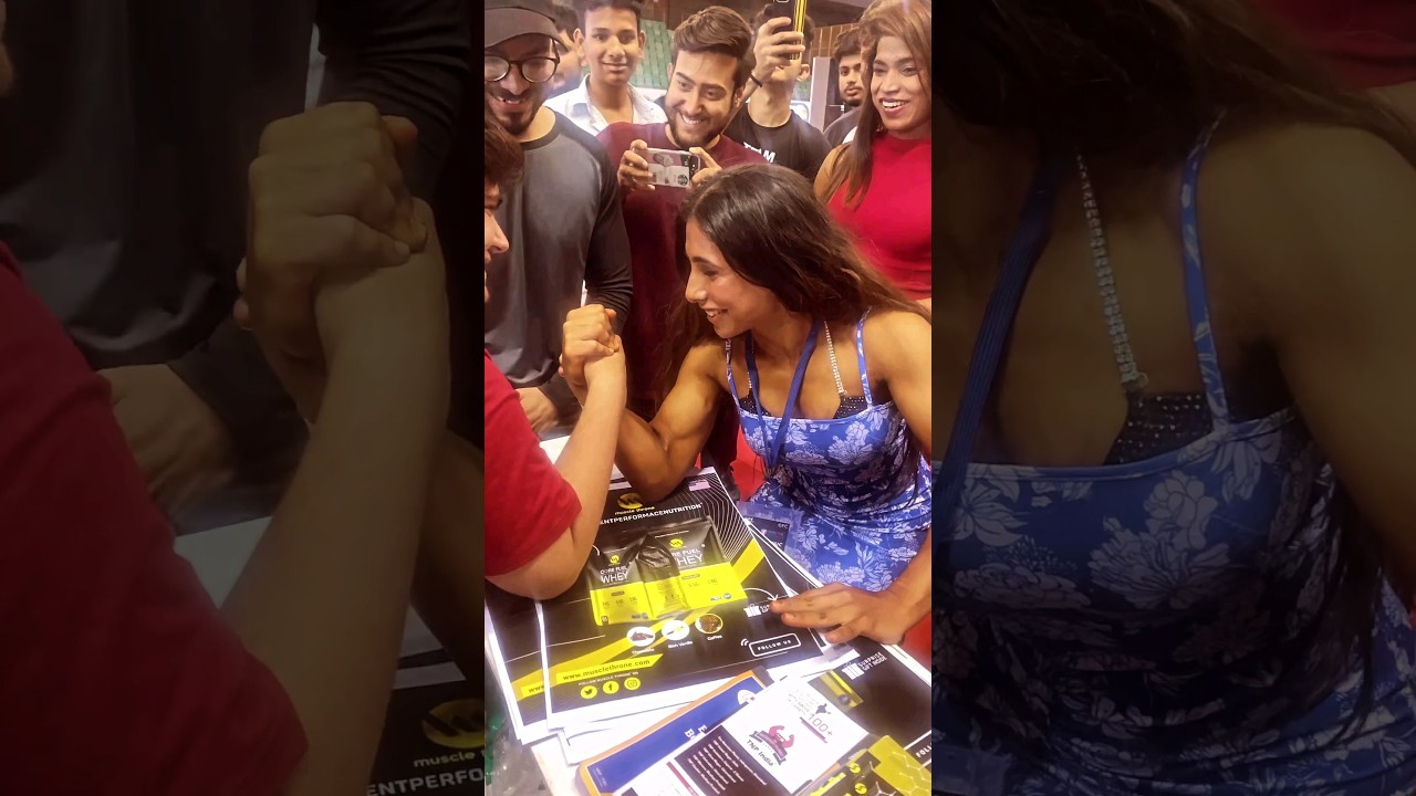 India Muscular Girl Vs Boy Mixed Arm Wrestling  | Fit Girl💪🏻