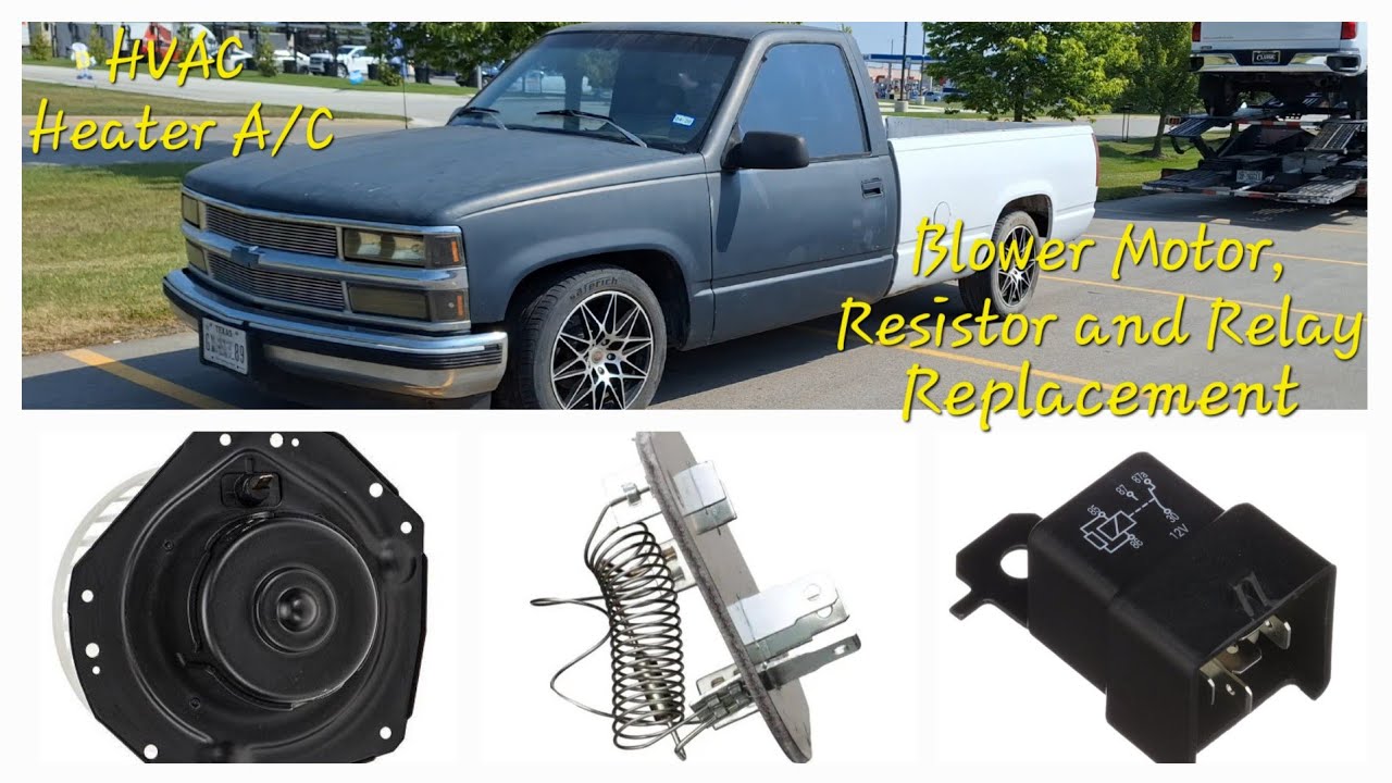 1992 (88-94) Chevy Silverado Blower Motor, Resistor & Relay Replacement~HVAC No fan speed GMC Sierra
