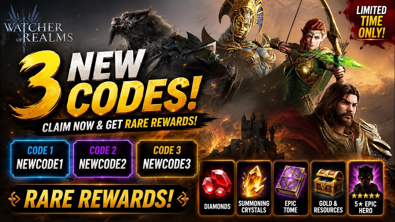 🔥 NEW Watcher of Realms Codes June 2026 🎁 | 100% Working Promo Codes