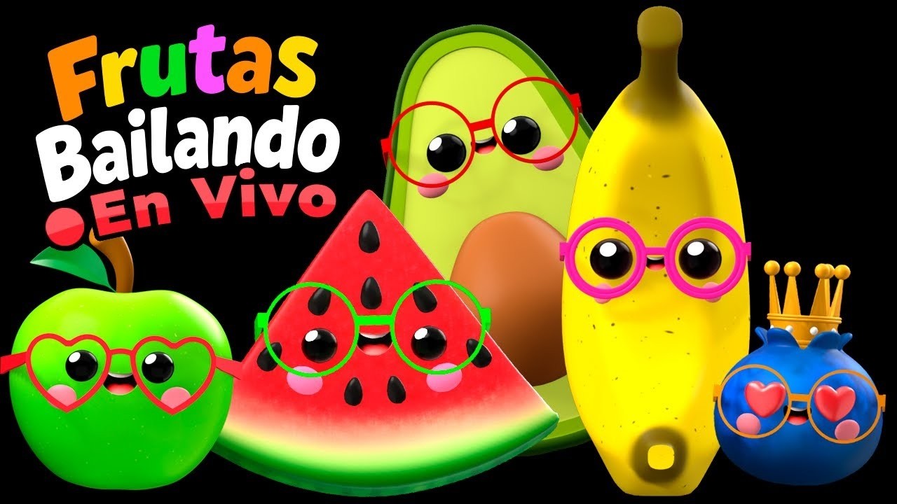 Frutas Bailando | Diversi&oacute;n en Vivo 24/7 🍎🍑🍌🥝🫐