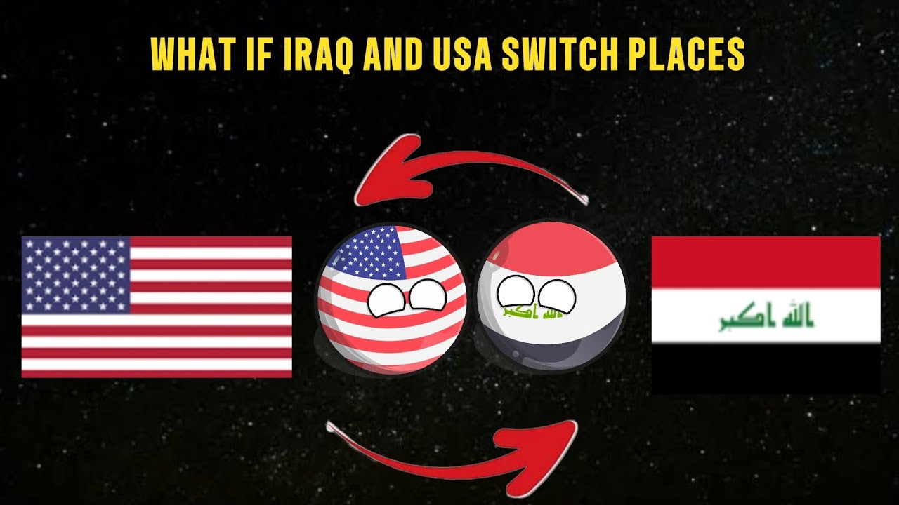 What if Iraq and USA switch places 🇮🇶🔁🇺🇲 #country #viral #countryballs