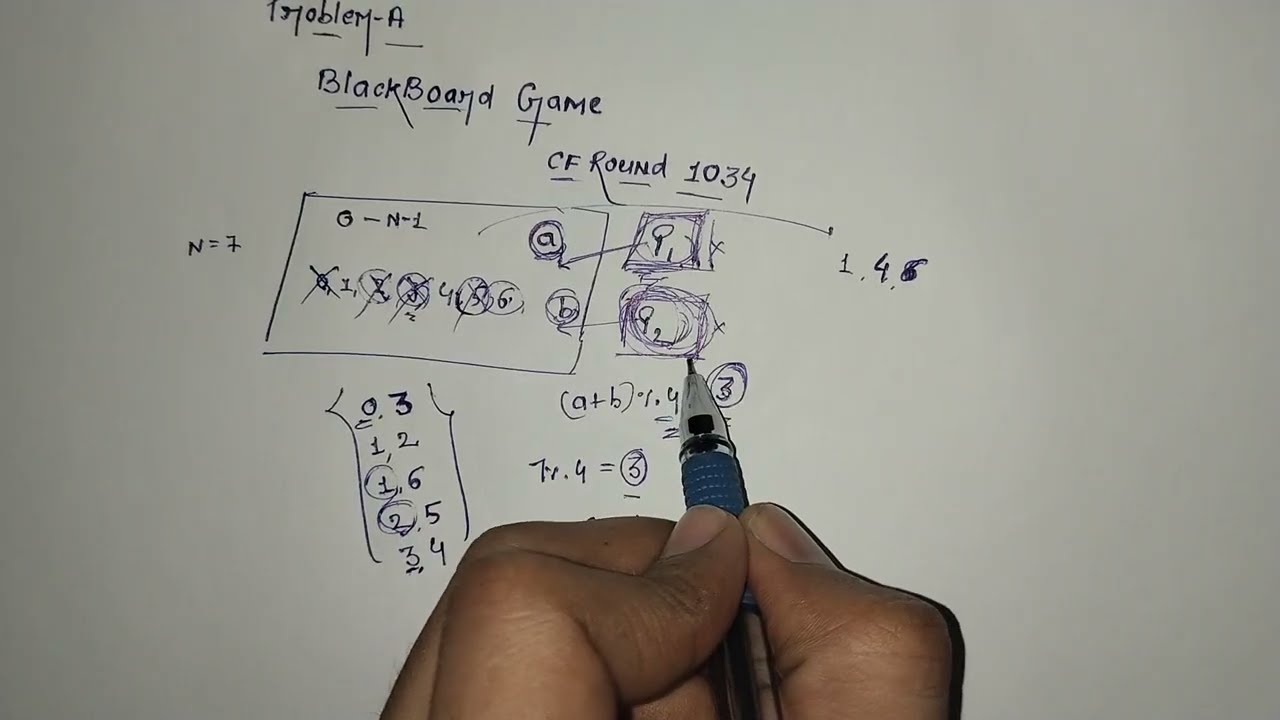 Problem - A Blackboard game Codeforces solutions || Codeforces round 1034 (Div 3) solutions