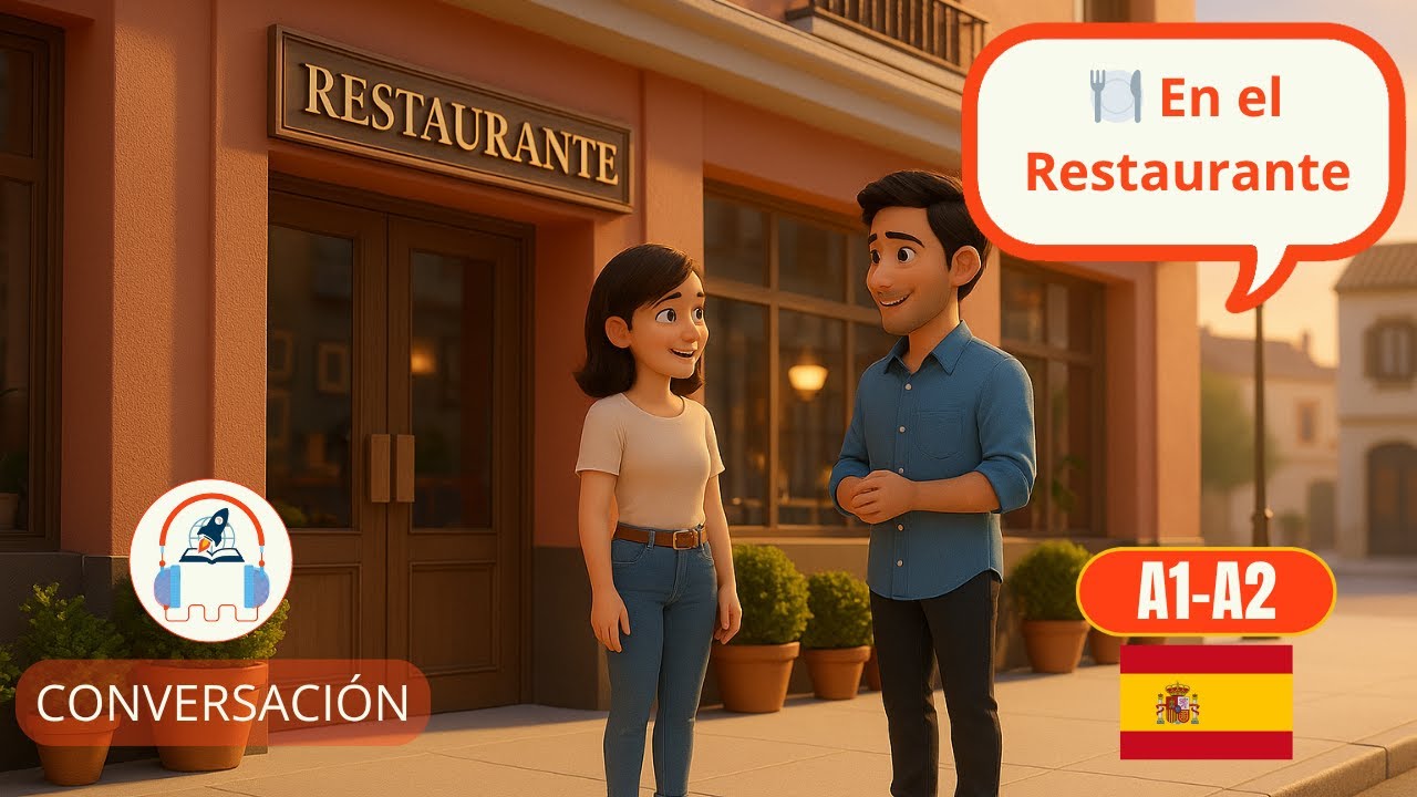 Real Spanish Conversations – At the Restaurant (A1–A2)