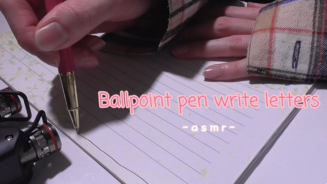 【ASMR】作業用 2種類のボールペンで文字を書く音~Sound of writing letters with two types of ballpoint pens For work~【音フェチ】