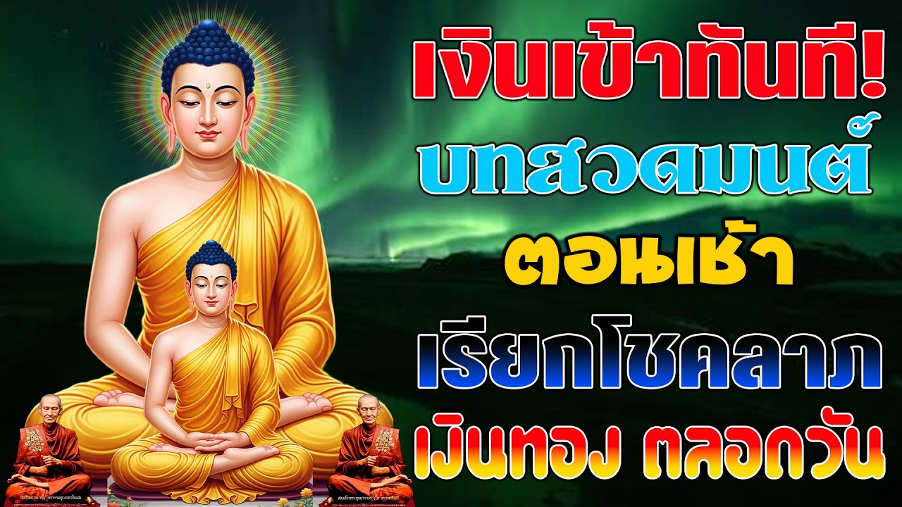 บทสวดมนต์ตอนเช้า เรียกโชคลาภ เงินทอง ตลอดวัน วามสุขความเจริญด้วยเถิด🙏🙏🙏แผ่เมตตา แผ่ส่วนกุ