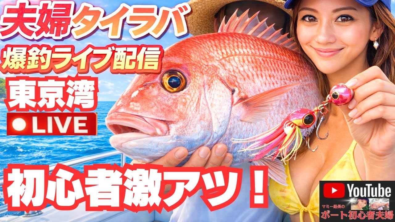 女船長 タイラバ激アツ！ライブ配信！！