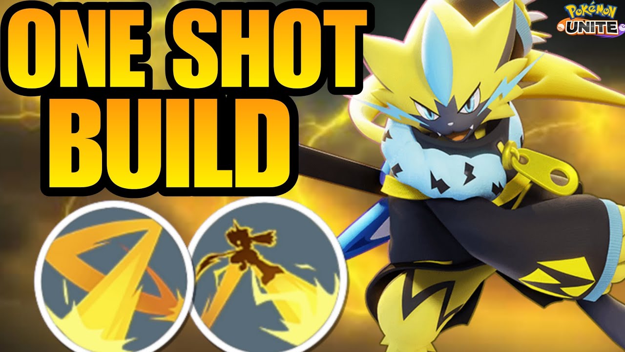 ONE SHOT EVERY ATTACKER WITH THIS ZERAORA BROKEN BUILD || POKEMON UNITE MASTER RANK GAMEPLAY