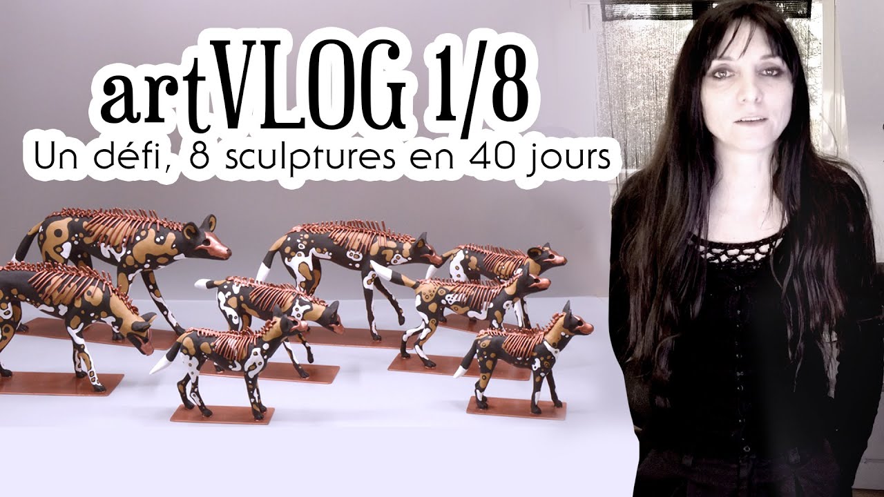 1ere semaine du défi 40 jours/8 sculptures [ Art Vlog 01 ]
