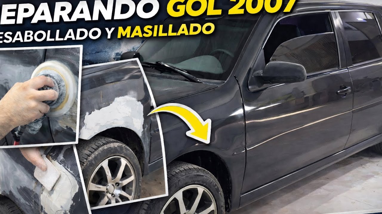Así reparé un VW Gol abollado | Guardabarro y puerta paso a paso