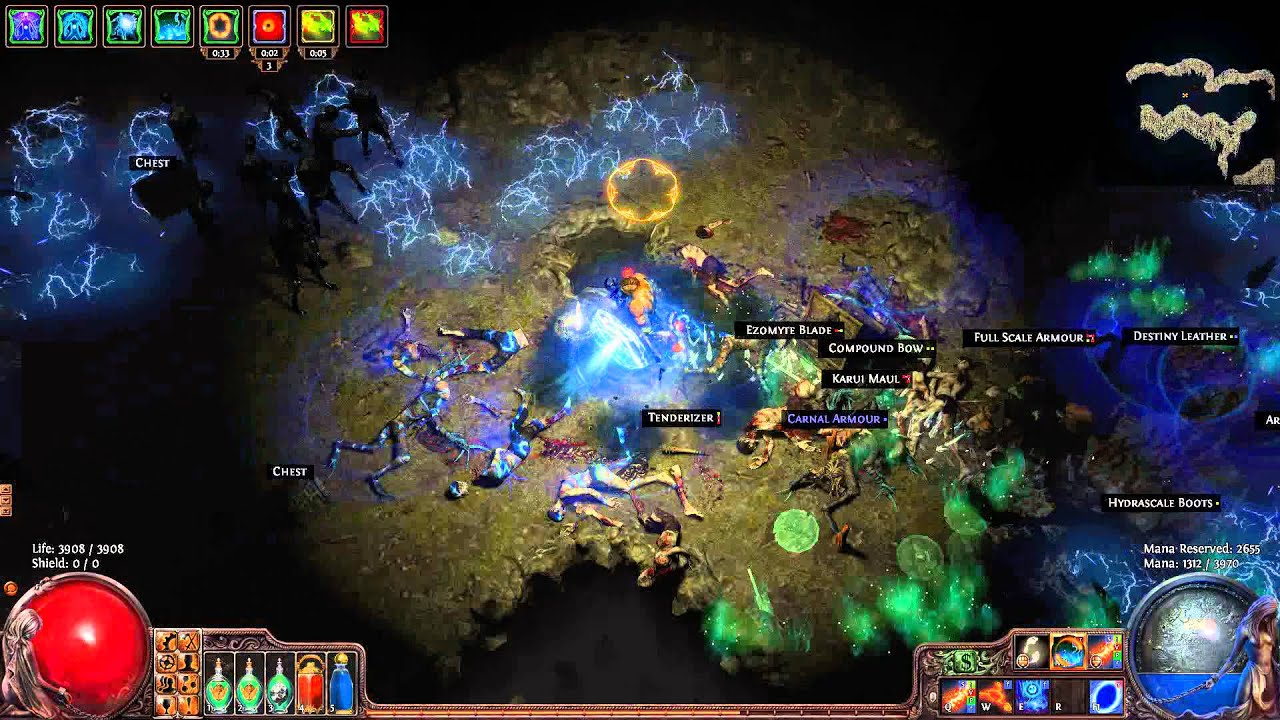 Path Of Exil [1.1.1] Test for Three Dragon helmet + Bereks Grip Ring Cybil Block EP Incinerate