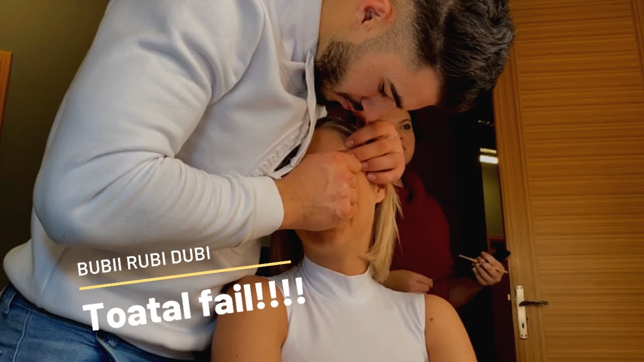 Iancu imi face machiajul pentru emisiune