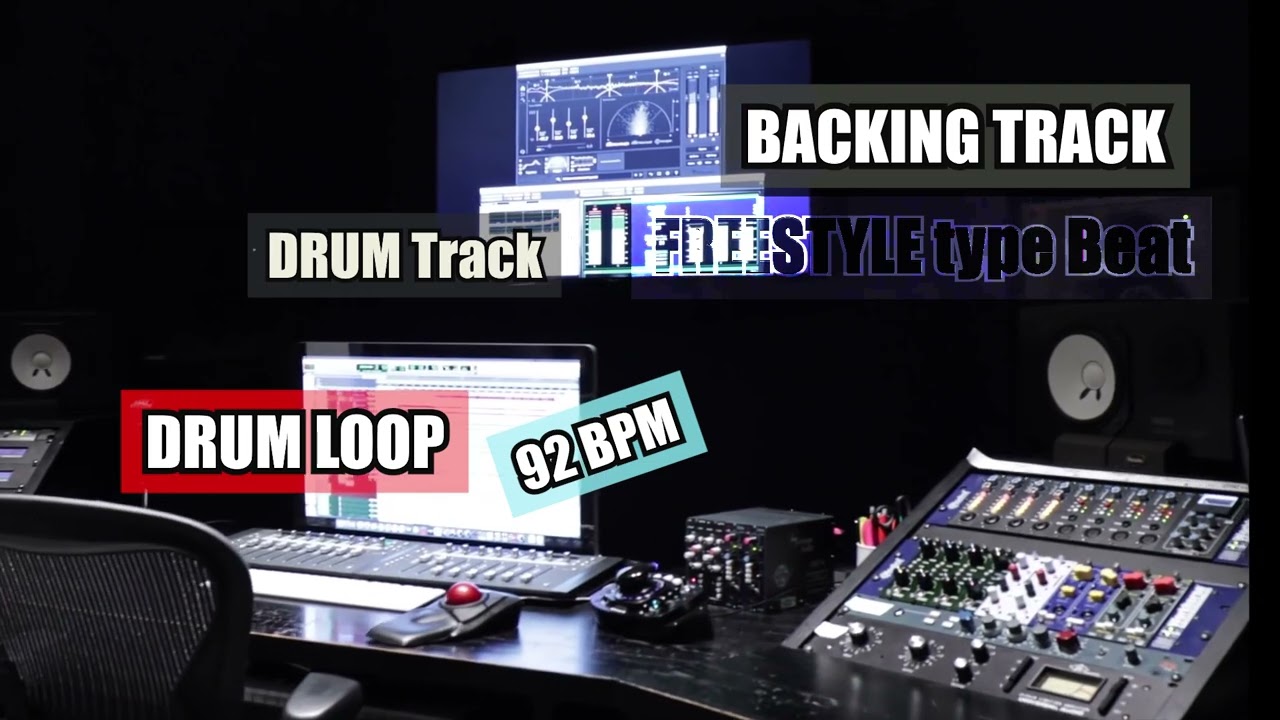 92 BPM Drum Track - free drum loop
