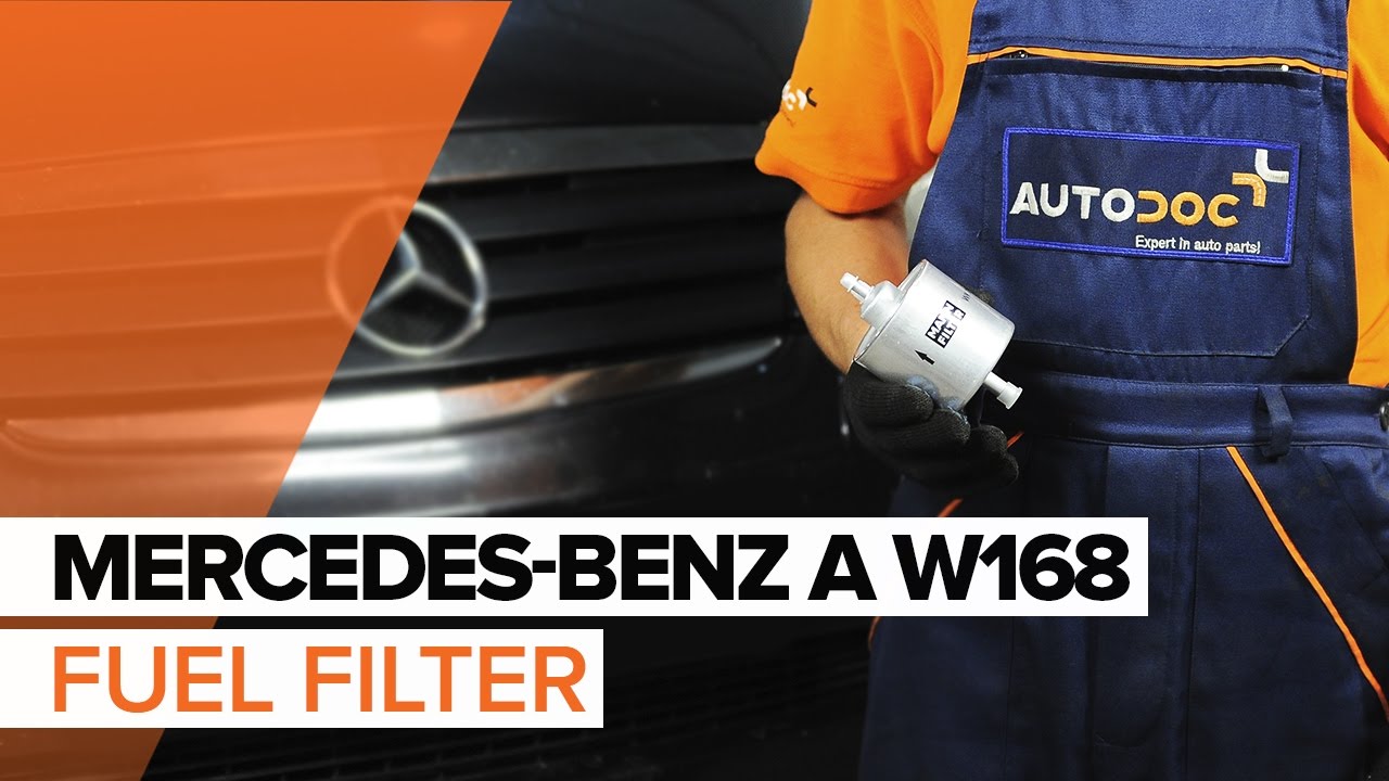 How to change fuel filter on MERCEDES-BENZ A W168 TUTORIAL | AUTODOC