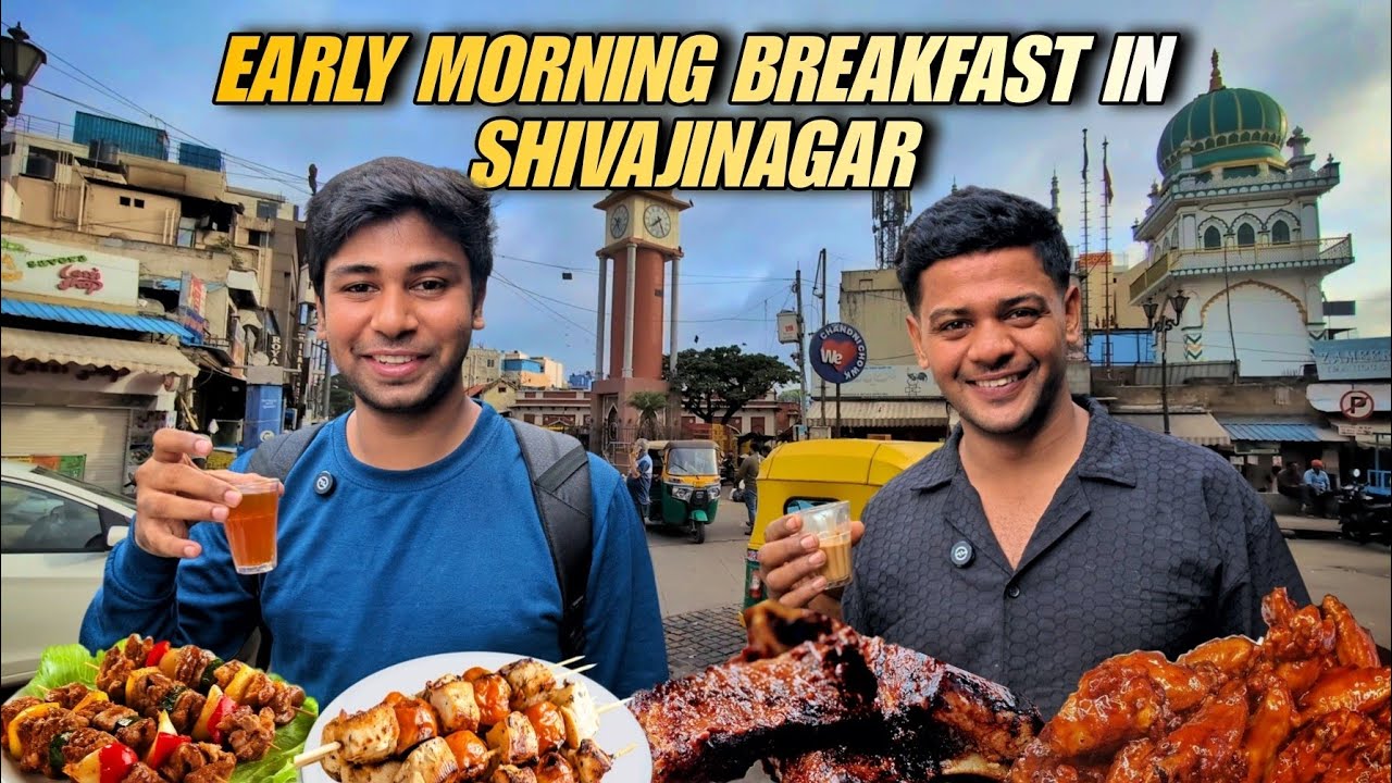 Bangalore Shivajinagar Early morning breakfast in New Hilal Restaurant and Savera Tea Centre