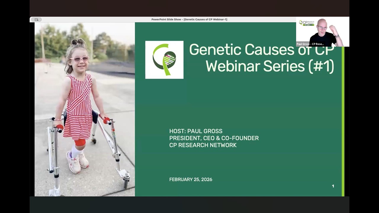 Genetic Causes of Cerebral Palsy Webinar Series (February 2026)