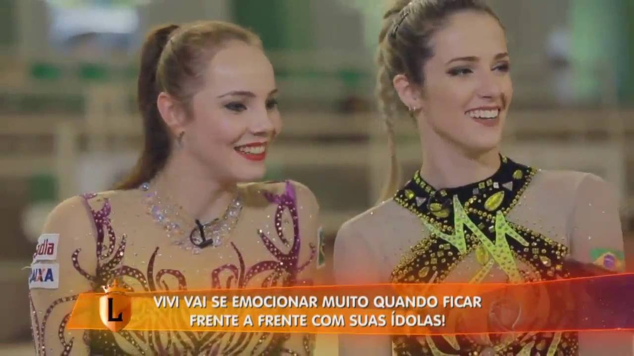 Medalhistas fazem surpresa para ginasta mirim